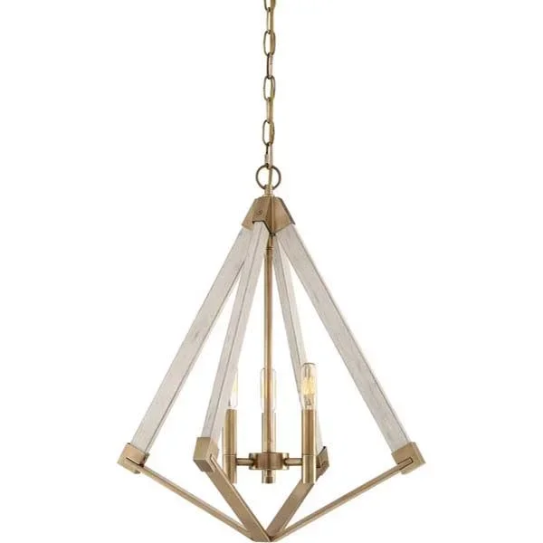 Quoizel VP5203WS Viewpoint 3 Light Pendant in Weathered Brass