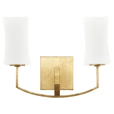 Quorum Ayala Two Light Wall Mount in Gold Leaf – 581-2-74
