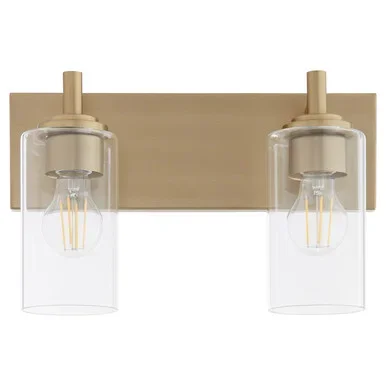 Quorum Fallstaff Two Light Vanity in Aged Brass – 5200-2-80