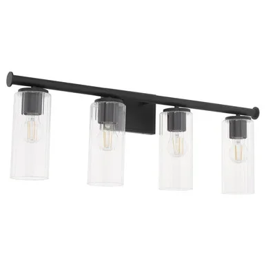 Quorum Mercier Four Light Vanity in Matte Black – 541-4-59