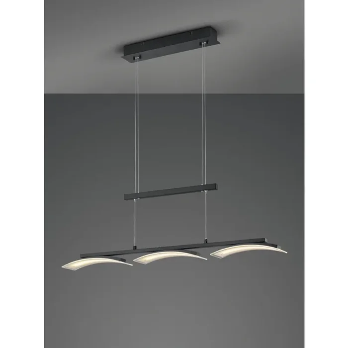 Reality Ikaria Pendelleuchte LED Schwarz, 3-flammig