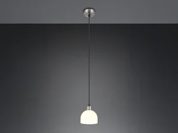 Reality Leuchten Pendelleuchte MOLLY mit Glas Lampenschirm Opalweiß, Ø 12cm