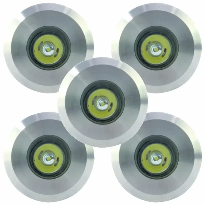 Ritos LED’s Garden 5 x LED Garten Einbauspot rund 42mm 5 x 1W silber