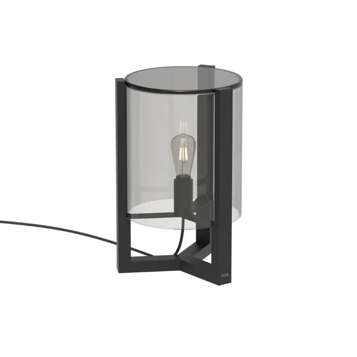 Royal Botania – Tischleuchte 50cm Tristar anthrazit mit Rauchglas