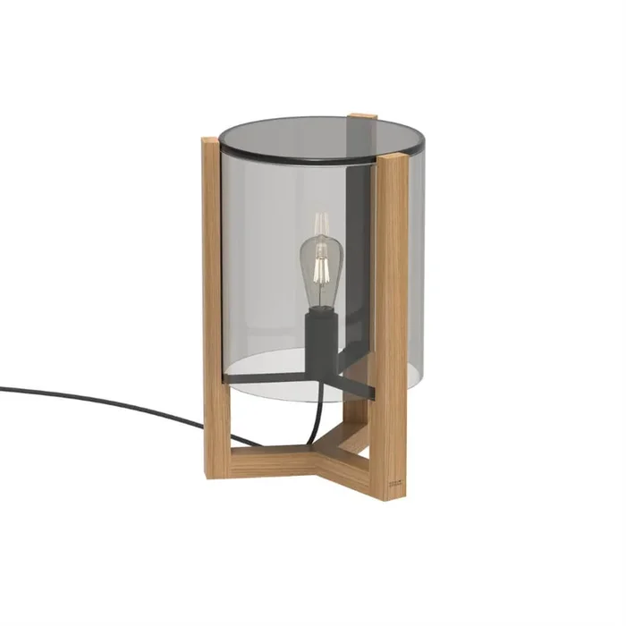Royal Botania – Tischleuchte 50cm Tristar Teakholz mit Rauchglas
