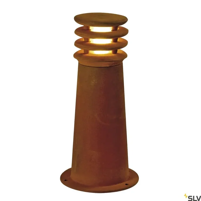 RUSTY® 40, Outdoor Standleuchte, TC-DSE, IP55, rund, stahl gerostet, Ø/H 19/40 cm, max. 11 W