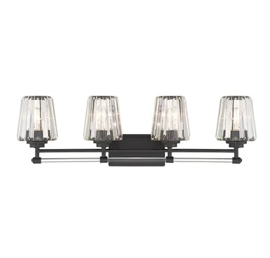 Savoy House Garnet Four Light Bathroom Vanity in Matte Black – 8-6001-4-BK