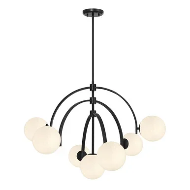 Savoy House Marias Seven Light Chandelier in Matte Black – 1-3319-7-89