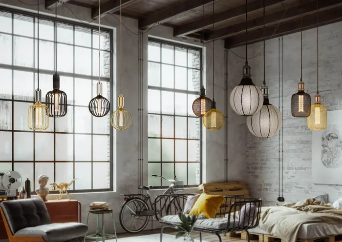 Searchlight – Goldene Hängelampe Globe Ø 12,5cm