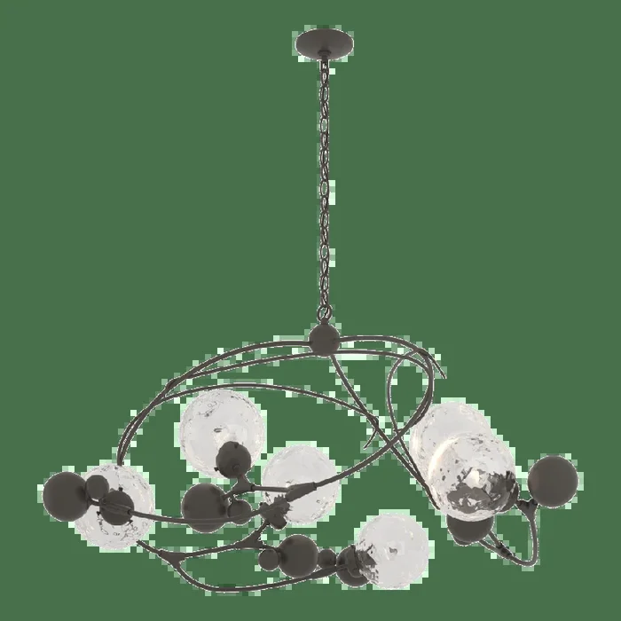 Sprig Circular Pendant – Dark Smoke – Water Glass
