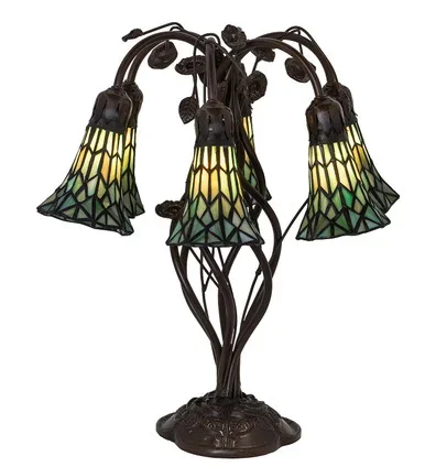 Stained Glass Pond Lily Six Light Table Lamp (255817)