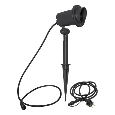 Start Trading GU10 Gartenstrahler Spotlight Focus Höhe 30 cm 35W IP44 schwarz – ohne Leuchtmittel