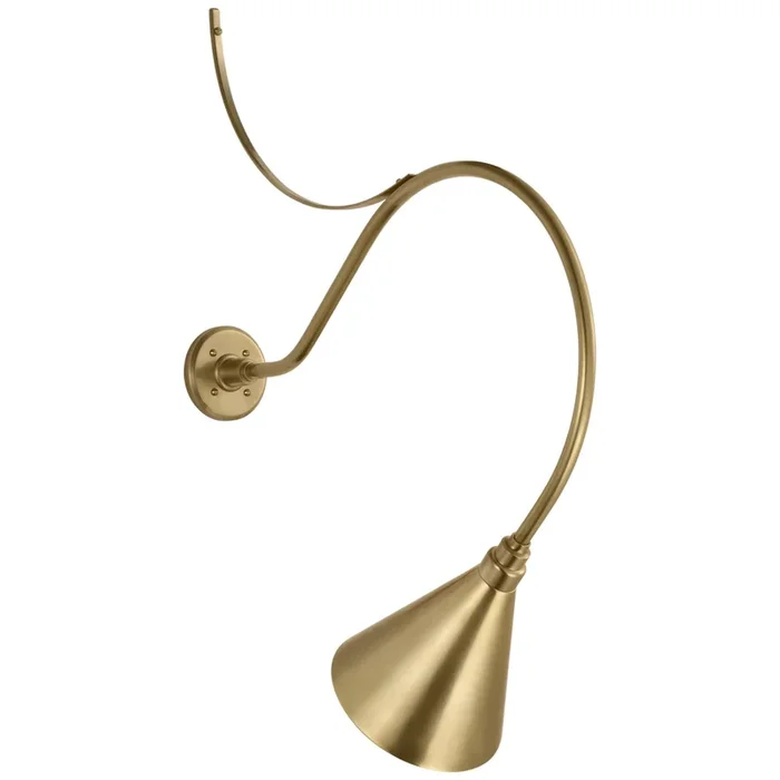 Thomas O’Brien Academy 26.5″ Anchored Larrabee Barn Light in Hand-Rubbed Antique Brass with 9″ Conical Savannah Shade Outdoor Lighting W9″ x H37″TOB 2806HAB/S10-HAB