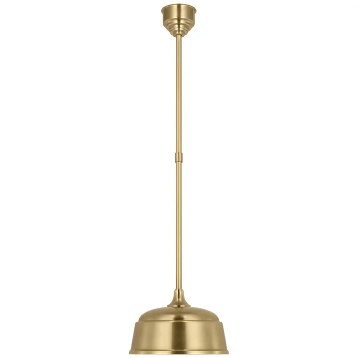 Thomas O’Brien Academy Pendant in Hand-Rubbed Antique Brass with 12.5″ Rockhouse Shade Outdoor Lighting W12.5″TOB 5811HAB-HAB