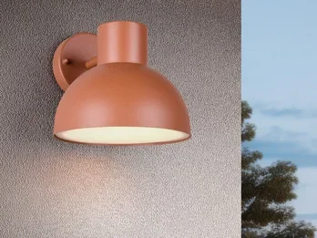 Trio Leuchten Retro Style Downlight Außenwandleuchte ELBE Apricot, Ø 20cm