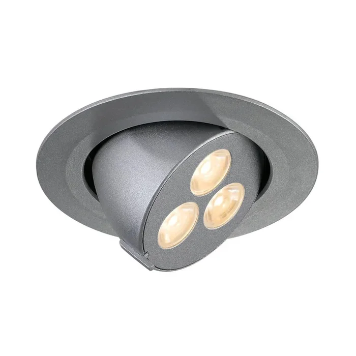 Triton 3 Gimble silber rund Ø9,1 cm 3x1W 4000K neutralweiß Einbaustrahler