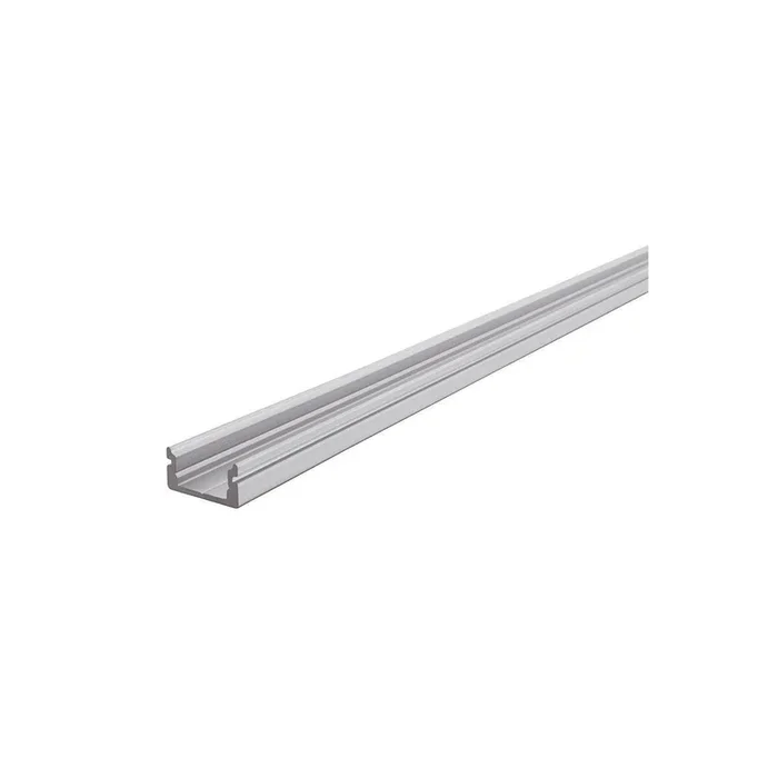 U-Profil flach AU-01-08 für 8 – 9,3 mm LED Stripes, Silber-matt, eloxiert, 1000 mm