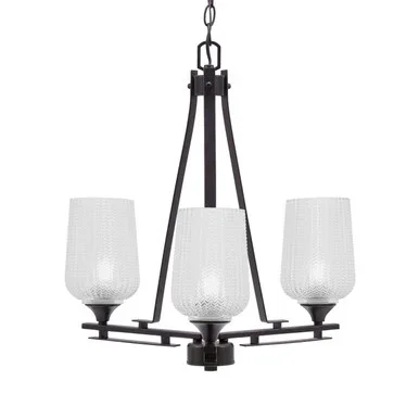 Uptowne Three Light Chandelier (323-DG-4250)