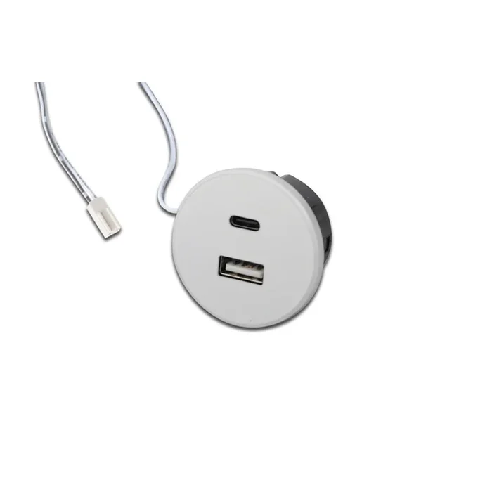 USB Steckdose, 24 V, IP20, wei�