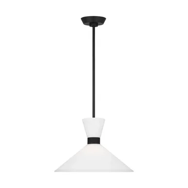 Visual Comfort Studio Belcarra One Light Pendant in Midnight Black – DJP1091MBK