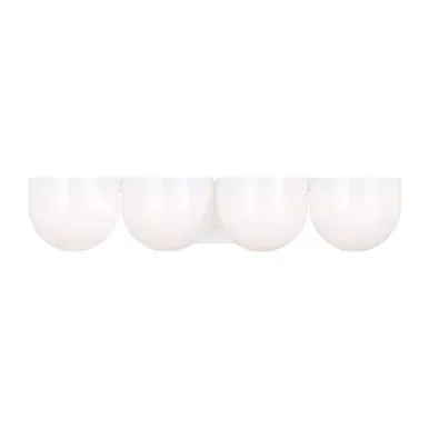 Visual Comfort Studio Cheverny Four Light Vanity in Matte White – LXV1004MWT