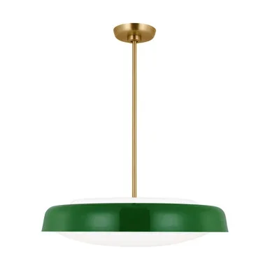 Visual Comfort Studio Draper Three Light Pendant in Green – KSP1133GRN