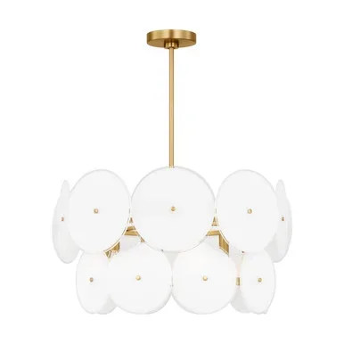 Visual Comfort Studio Emery Six Light Chandelier in Burnished Brass – KSC1106BBS