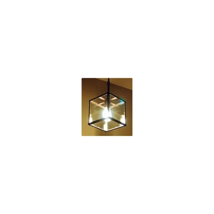 Vitrine Lantern 1L Pendelleuchte klein 25×25 cm nickel gebürstet