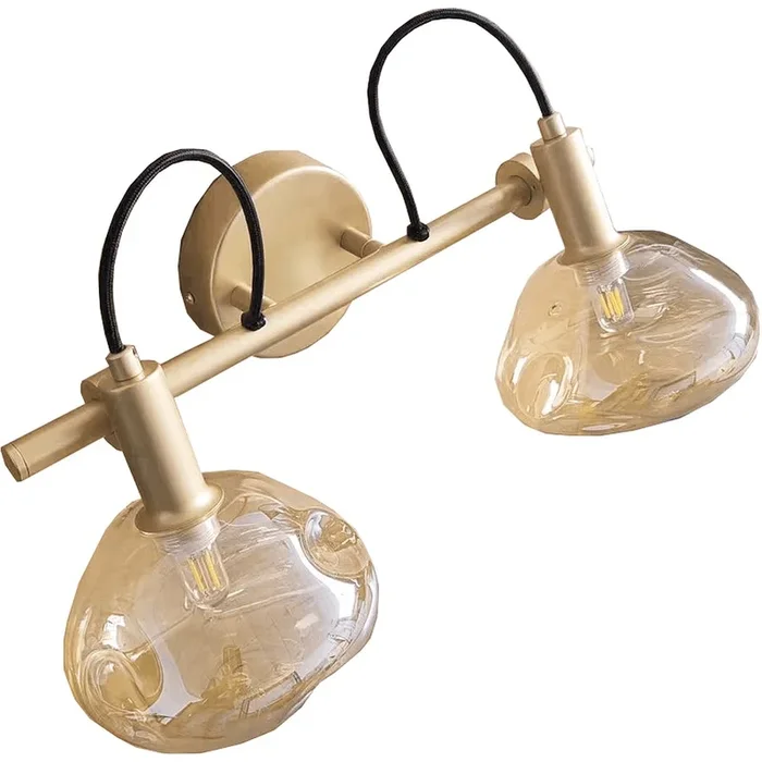 Wandleuchte BEUEL 2-flammig 2xE14 IP20, gold
