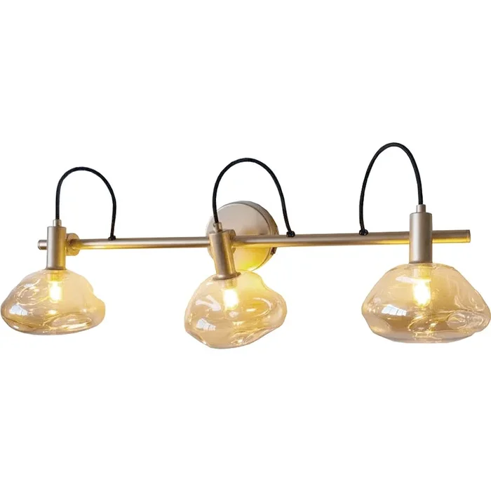 Wandleuchte BEUEL 3-flammig 3xE14 IP20, gold