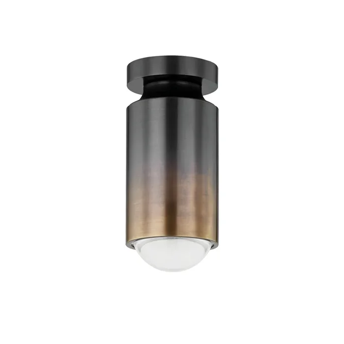 Whately 1-Light Flush Mount in Gradient Brass 4.75L x 4.75W x 10.5H3405-GB
