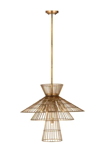 Z-Lite Alito Six Light Chandelier in Rubbed Brass – 6015-6RB