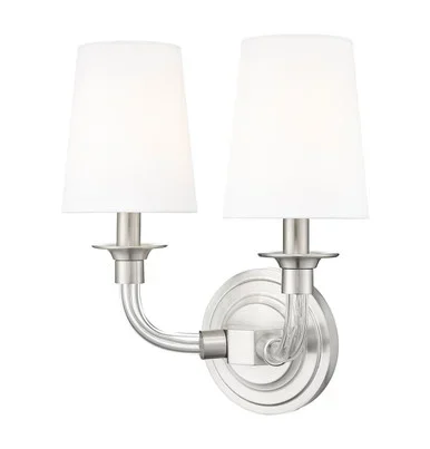 Z-Lite Katerina Two Light Wall Sconce in Brushed Nickel – 1950-2S-BN