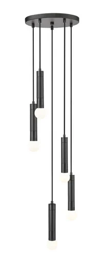 Z-Lite Stari Five Light Chandelier in Matte Black – 1956P-5R-MB